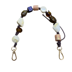 Deri Akrilik Boncuklu Çanta Sapı 43 cm B10T