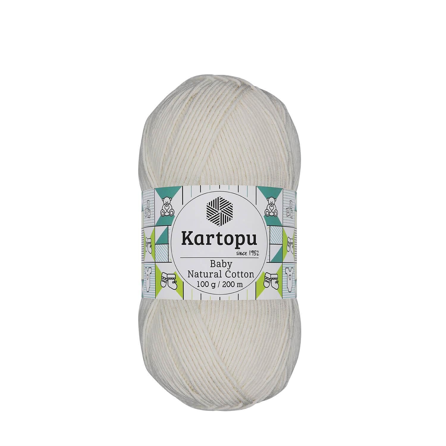 Kartopu Baby Natural El Örgü İpliği 100 gr K011 Krem