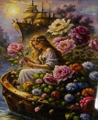 5D Yapışan Boncuk Mozaik Tablo 30*40 cm XQH92210