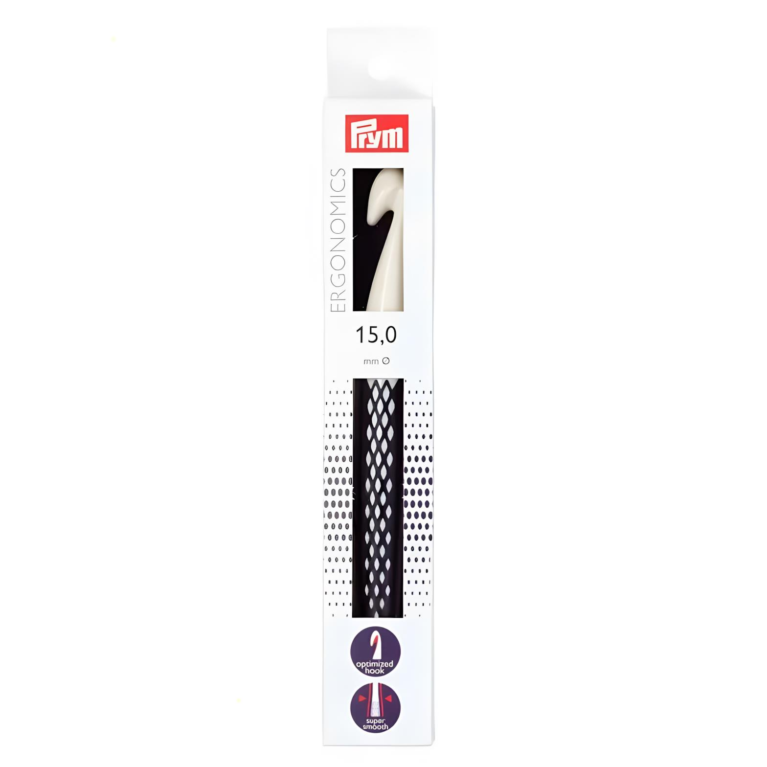 Prym Ergonomics 15 mm Ergonomik Silikon Saplı Örgü Tığı 218494