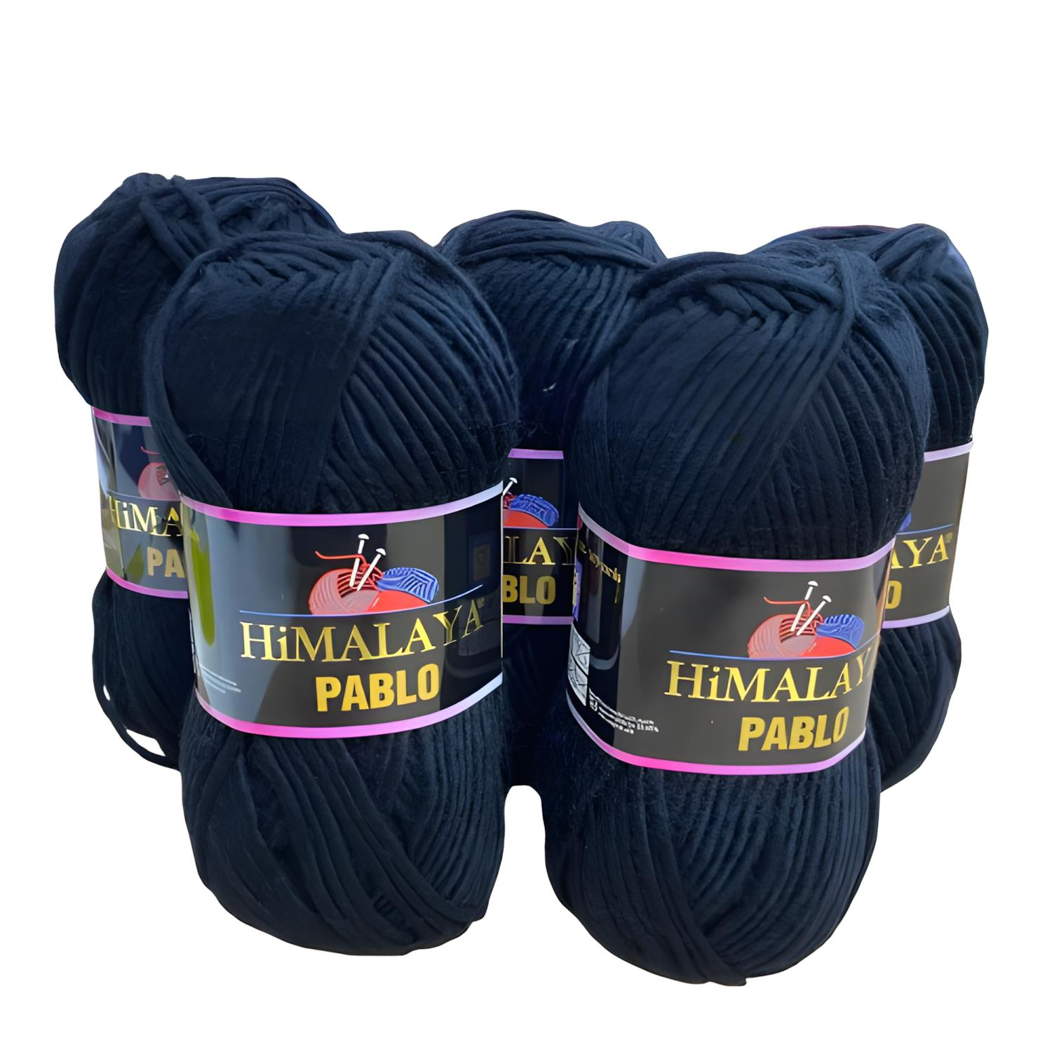 Himalaya Pablo Saf Yün Örgü İpi (5 Adet) 123-35 Siyah