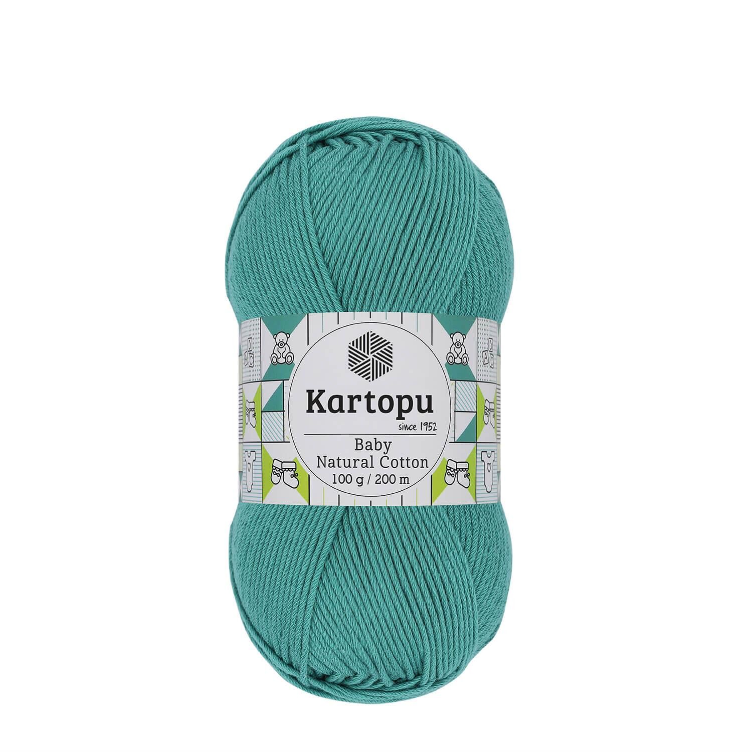 Kartopu Baby Natural El Örgü İpliği 100 gr K418 Koyu Turkuaz