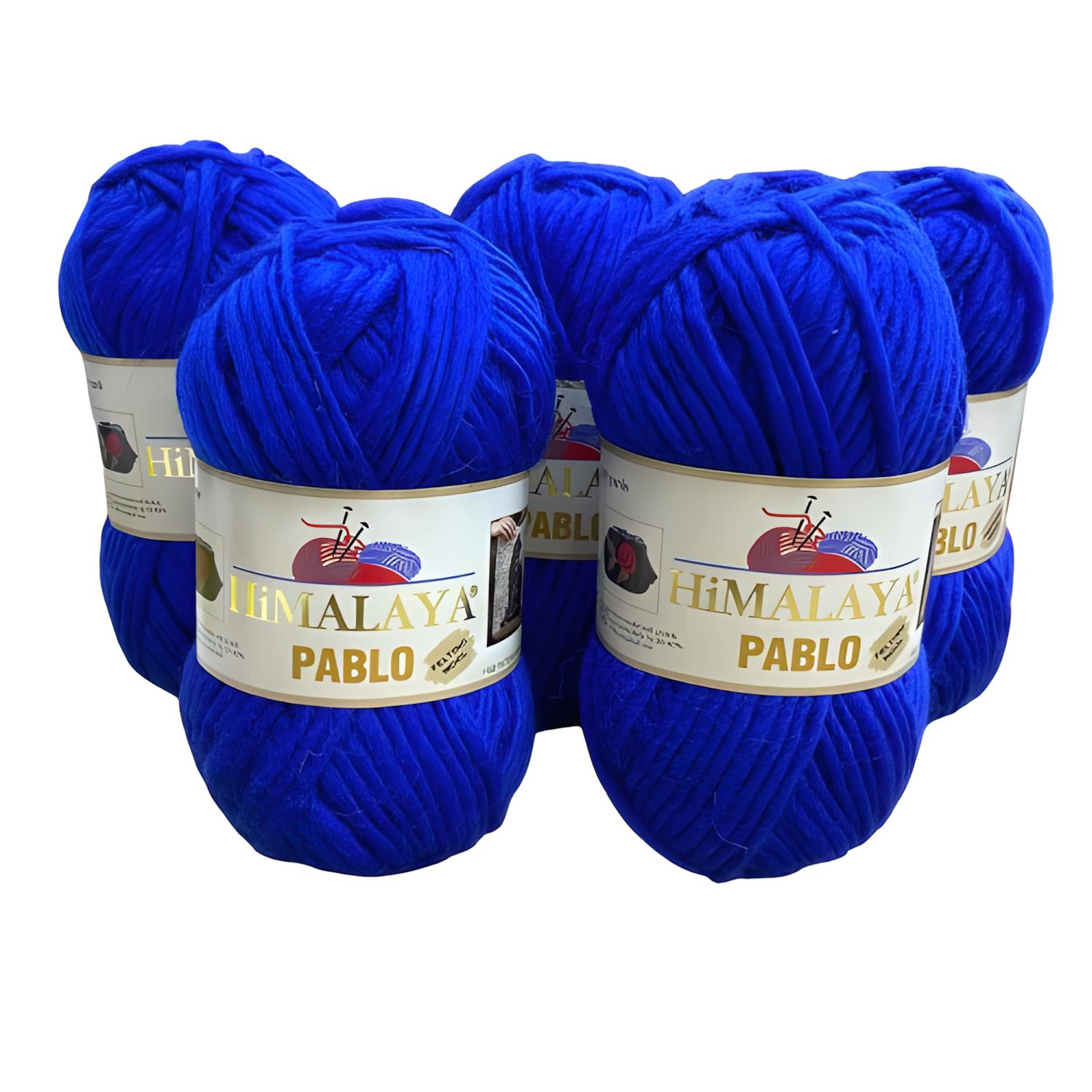 Himalaya Pablo Saf Yün Örgü İpi (5 Adet) 123-41 Saks Mavi