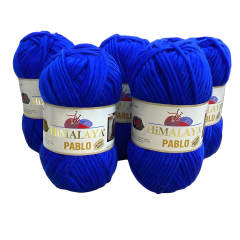 Himalaya Pablo Saf Yün Örgü İpi (5 Adet) 123-41 Saks Mavi