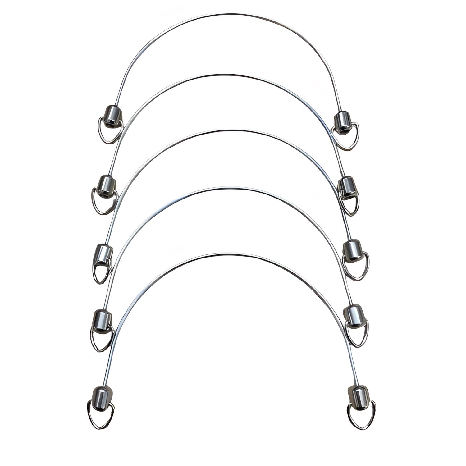 Vidalı Metal Boş Çanta Sapı 20 cm 5'li Set BS101