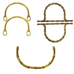 Kartopu Bambu Görünümlü Plastik Çanta Sapı