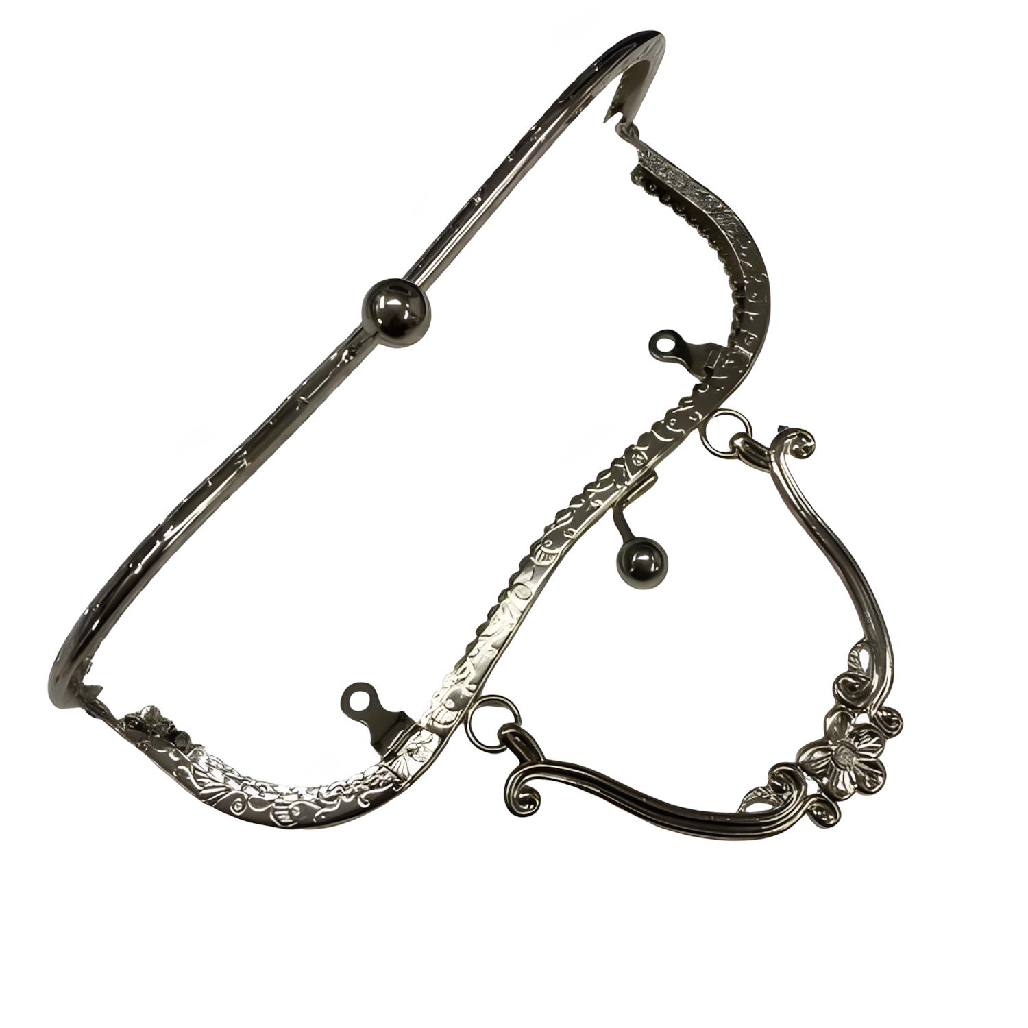 Metal Çanta Sapı Bursu 20.5 cm X3 Gümüş