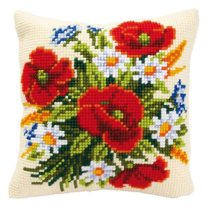 Vervaco İşlenecek Goblen Yastık Etamin Çiçek Kiti PN-0008562
