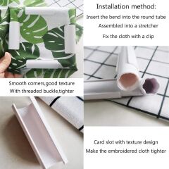 Skc Klipsli Boru Nakış Kasnağı 20.3*20.3 cm