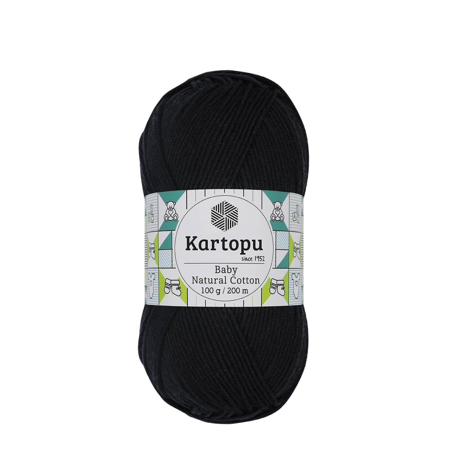 Kartopu Baby Natural El Örgü İpliği 100 gr K940 Siyah