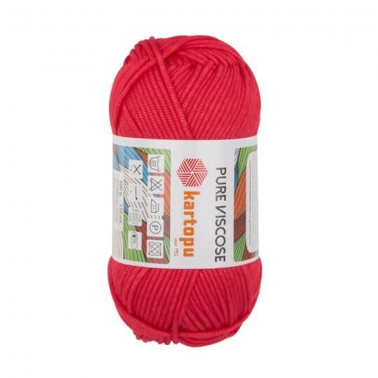 Kartopu Pure Viscose El Örgü İpi Pamuk İpek K812 Fuşya
