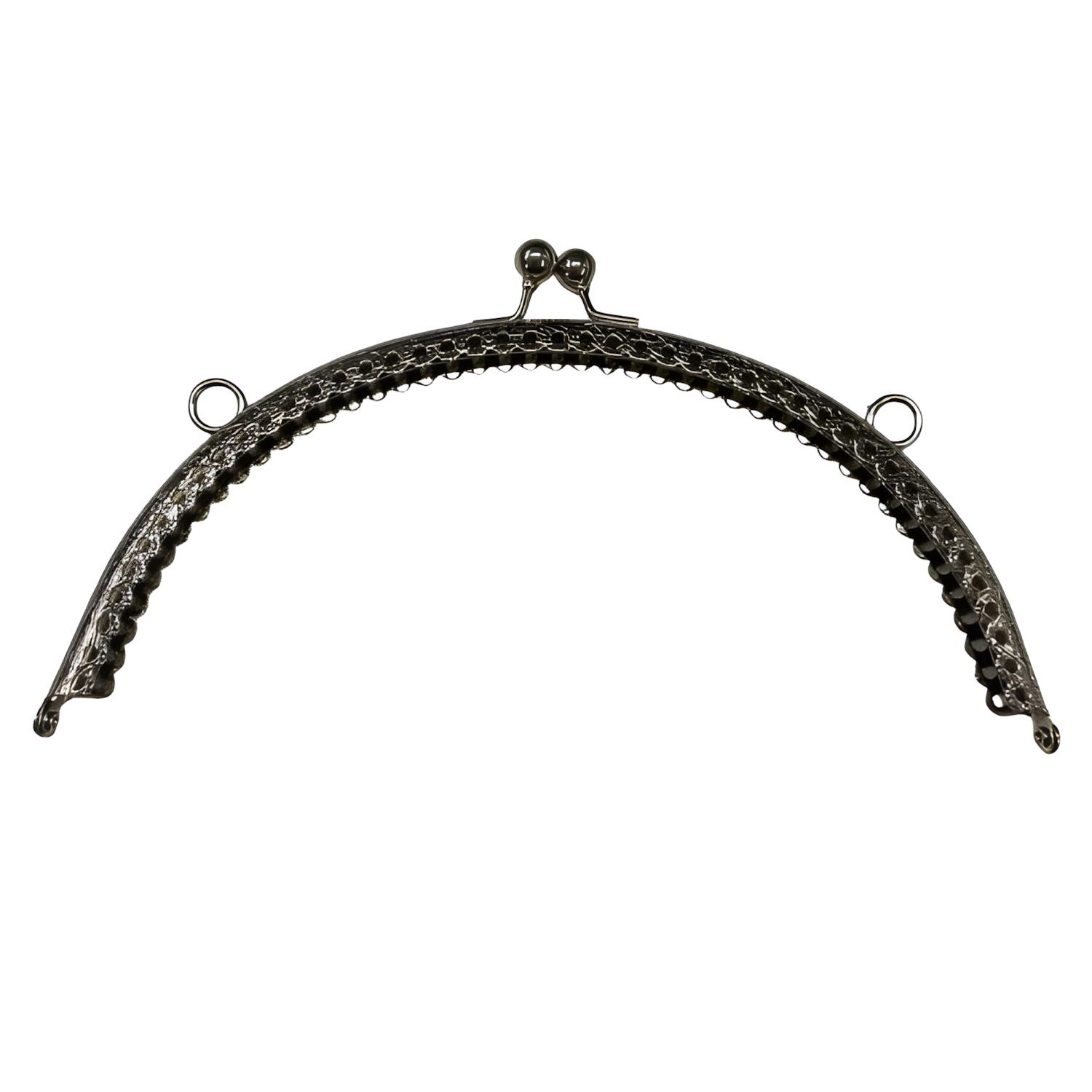Metal Çanta Sapı Bursu 12 cm X6 Gümüş
