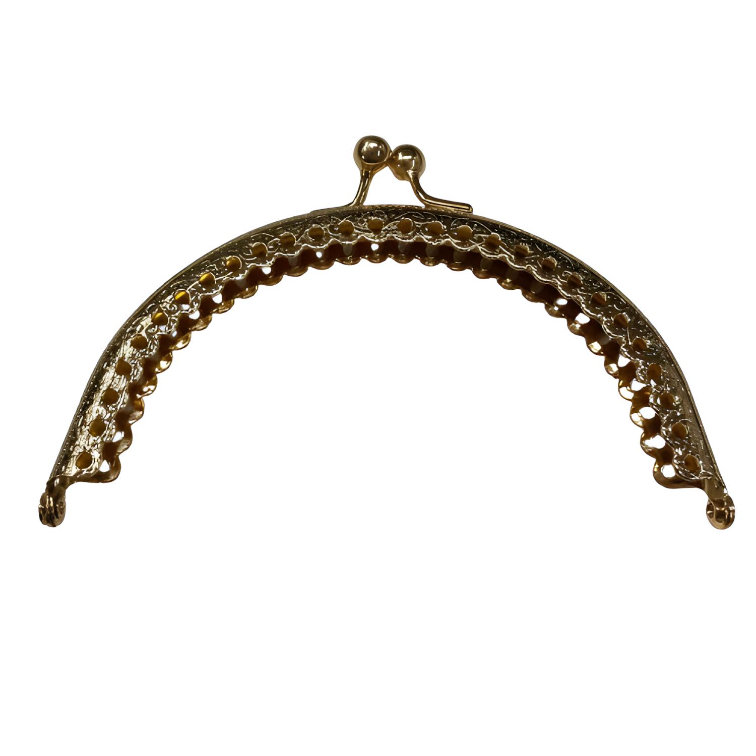 Metal Çanta Cüzdan Sapı Bursu 10 cm X7 Altın