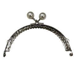 Metal Çanta Cüzdan Sapı Bursu 10.5 cm X9 Siyah