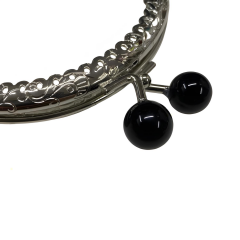 Metal Çanta Cüzdan Sapı Bursu 10.5 cm X9 Siyah