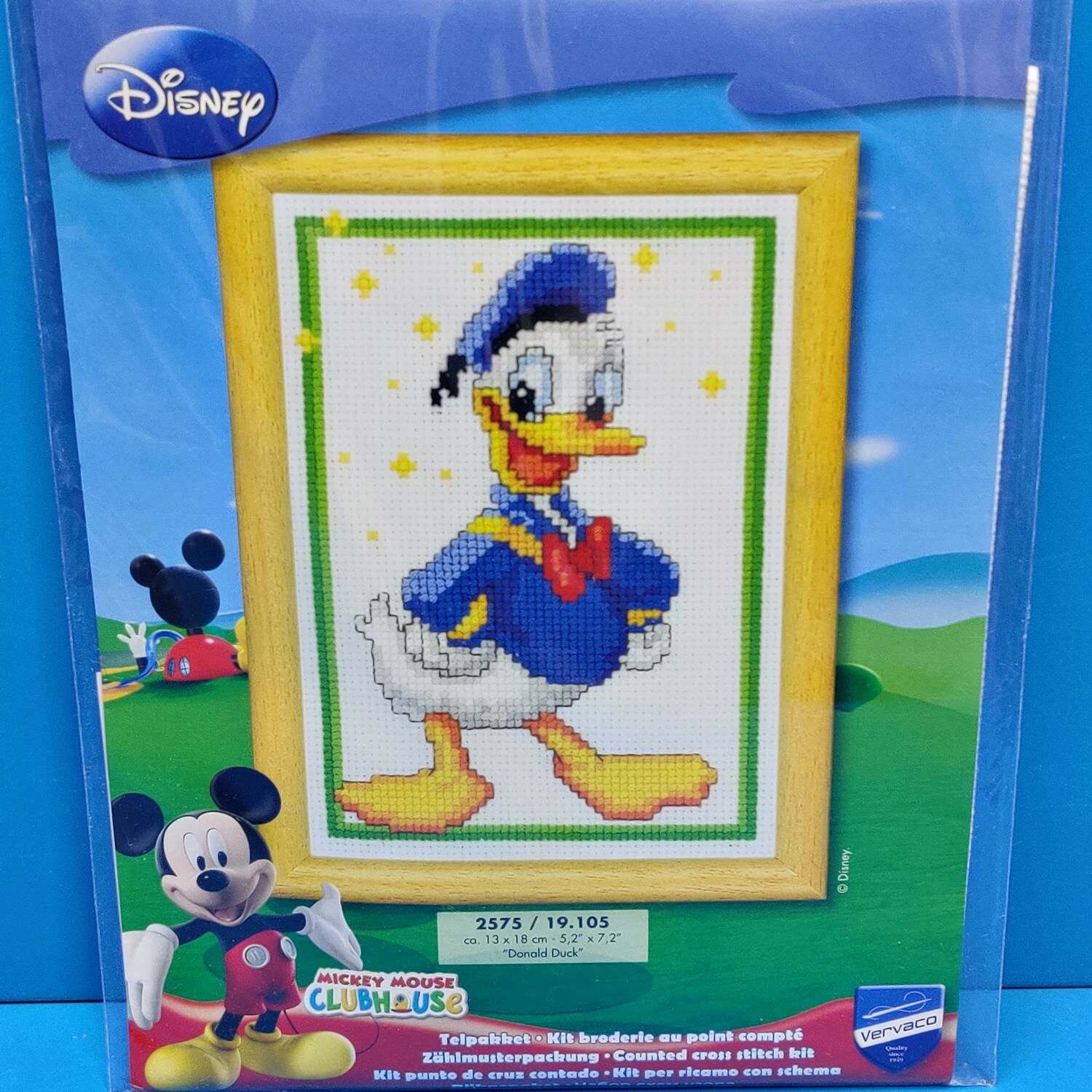 Vervaco 19105 Donald Duck Etamin Kit Pano Tablo