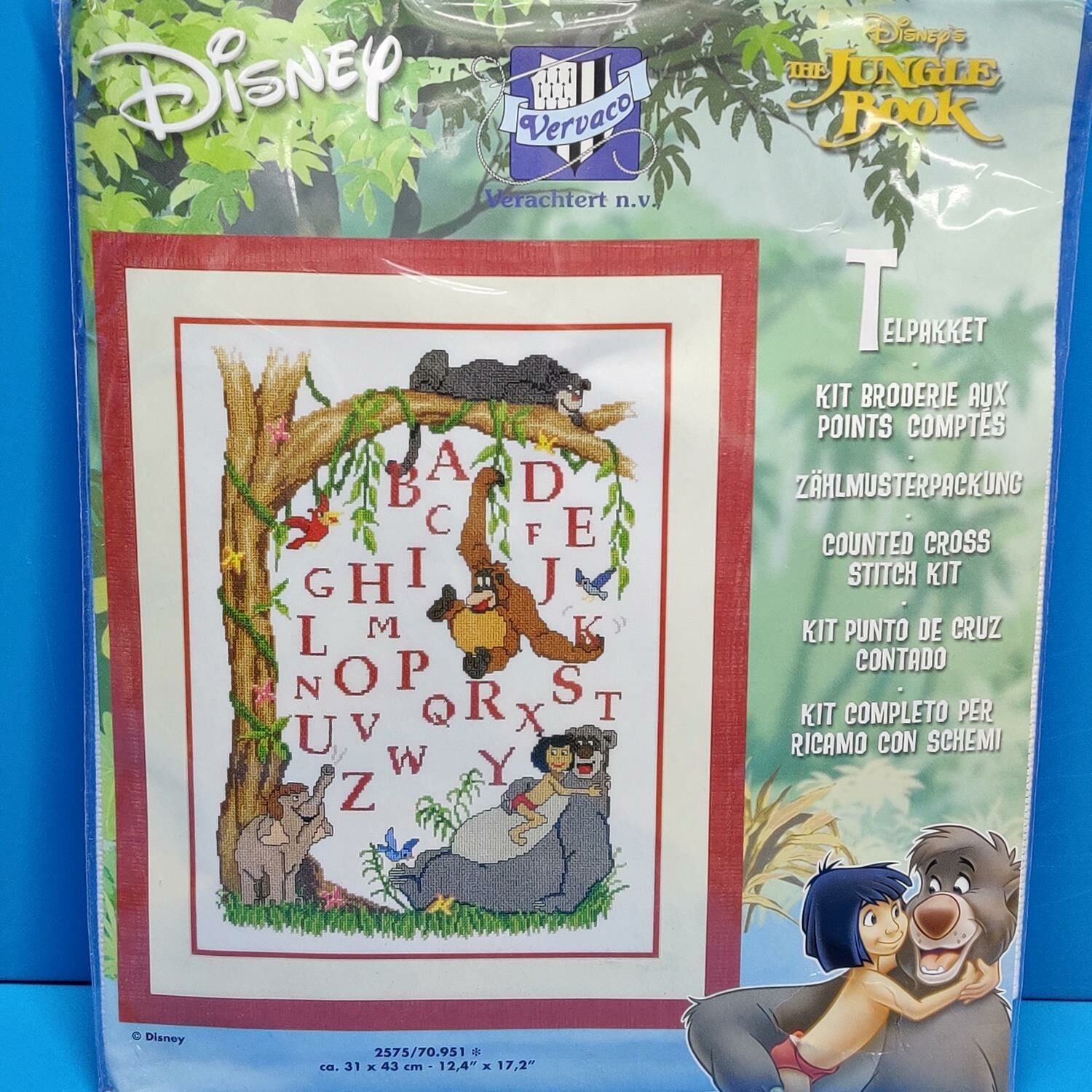Vervaco 70951 Jungle Book Etamin Kit Pano Tablo