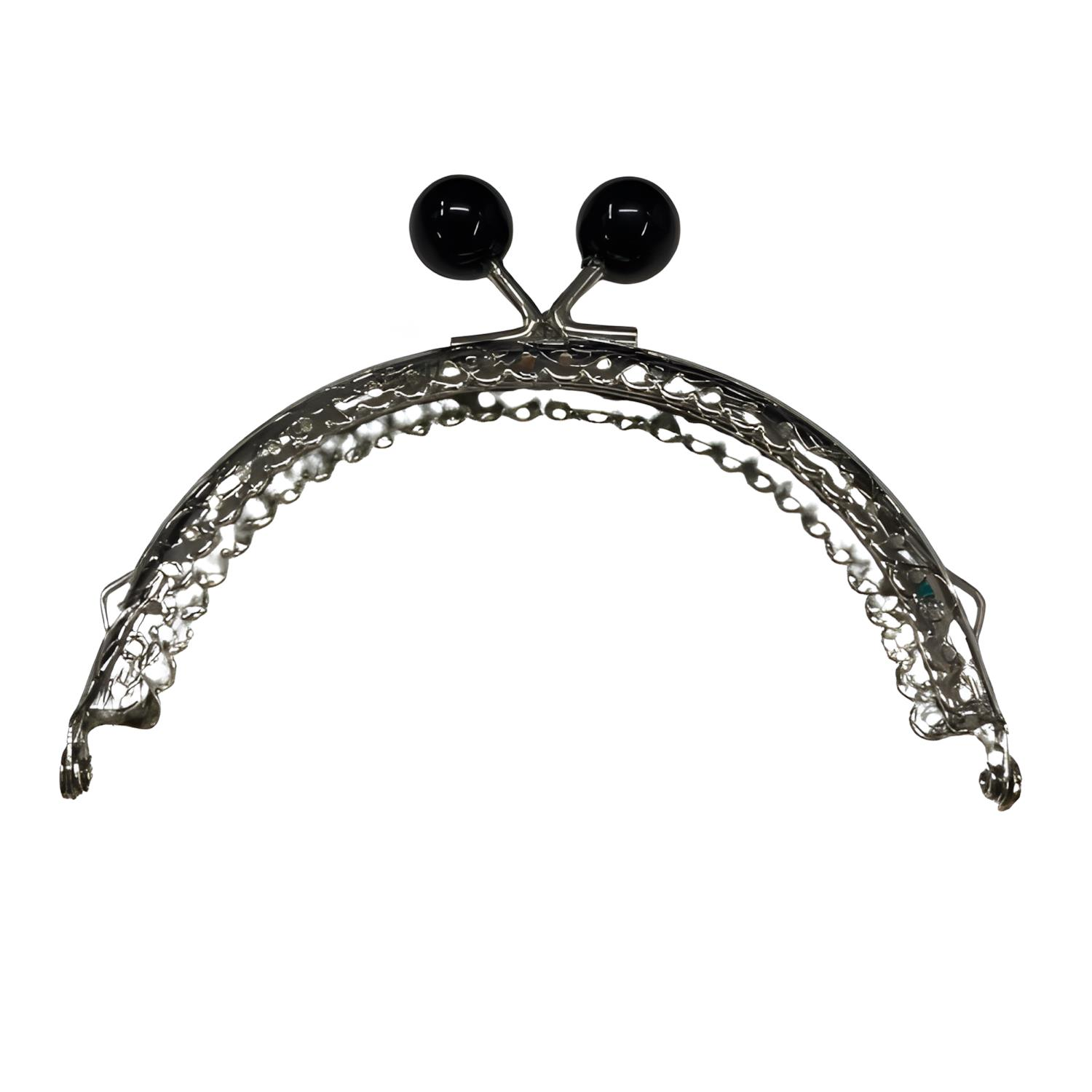 Metal Çanta Cüzdan Sapı Bursu 10.5 cm X9 Siyah