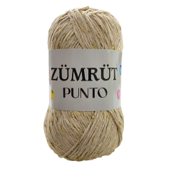 Zümrüt Punto Simli Pullu Koton Cotton El Örgü İpi 100 gr 13 Sarı