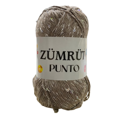 Zümrüt Punto Simli Pullu Koton Cotton El Örgü İpi 100 gr 13 Sarı