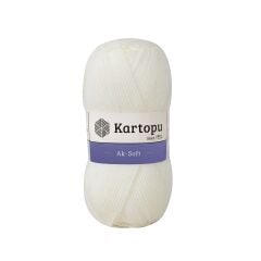 Kartopu Ak-Soft El Örgü İpliği 100 gr