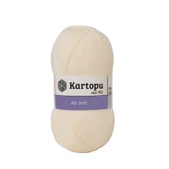 Kartopu Ak-Soft El Örgü İpliği 100 gr