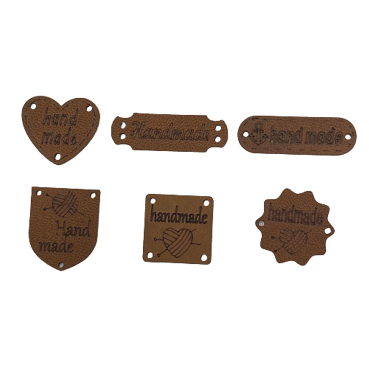 Handmade Deri Etiket Amigurumi handx3