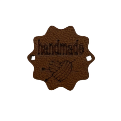 Handmade Deri Etiket Amigurumi handx3 Arma