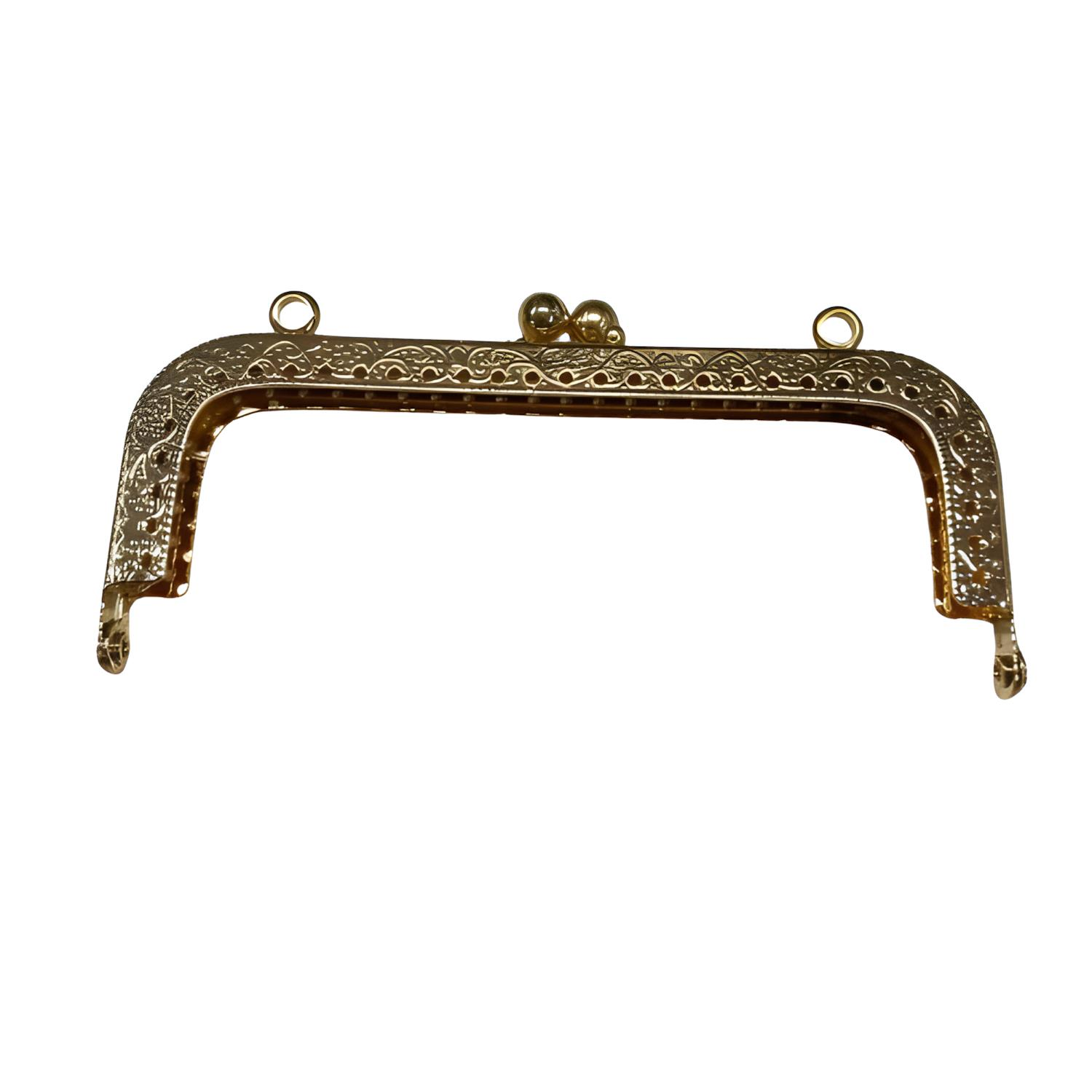 Metal Çanta Cüzdan Sapı Bursu 12.5 cm X12 Altın