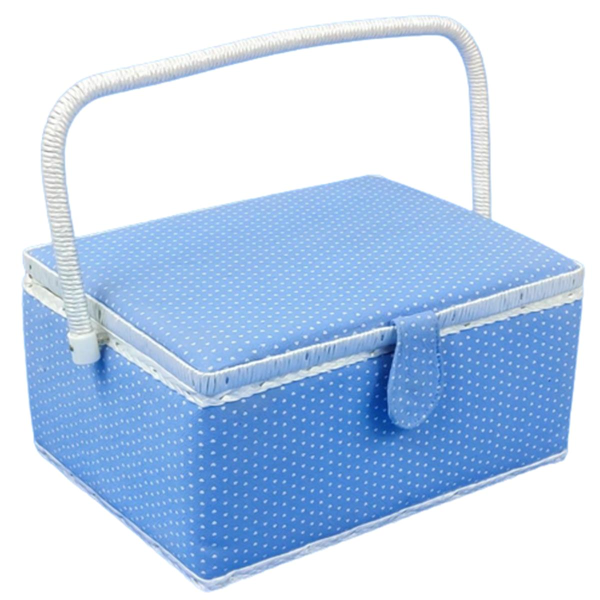 D&D Kumaş Kaplı Dikiş Kutusu pd1 Mavi