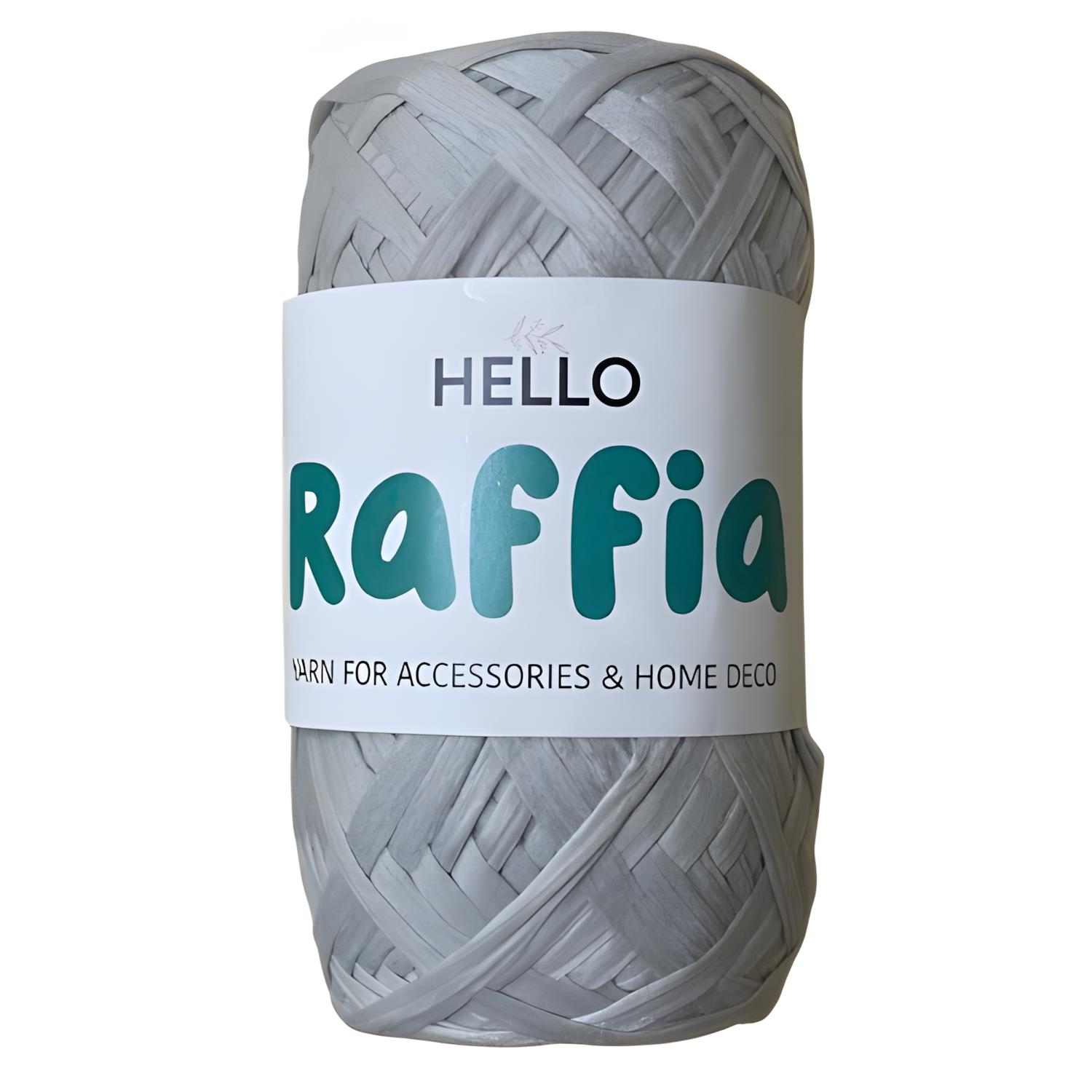 Hello Yumuşak Raffia Rafya 100 gr RFY43 Açık Gri