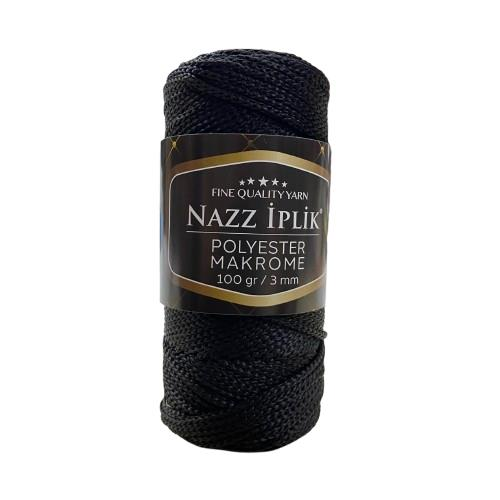 Nazz Polyester Makrome El Örgü İpi 100 gr 23 Siyah