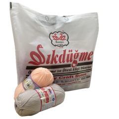 Şık Düğme El Geçme Bez Çanta