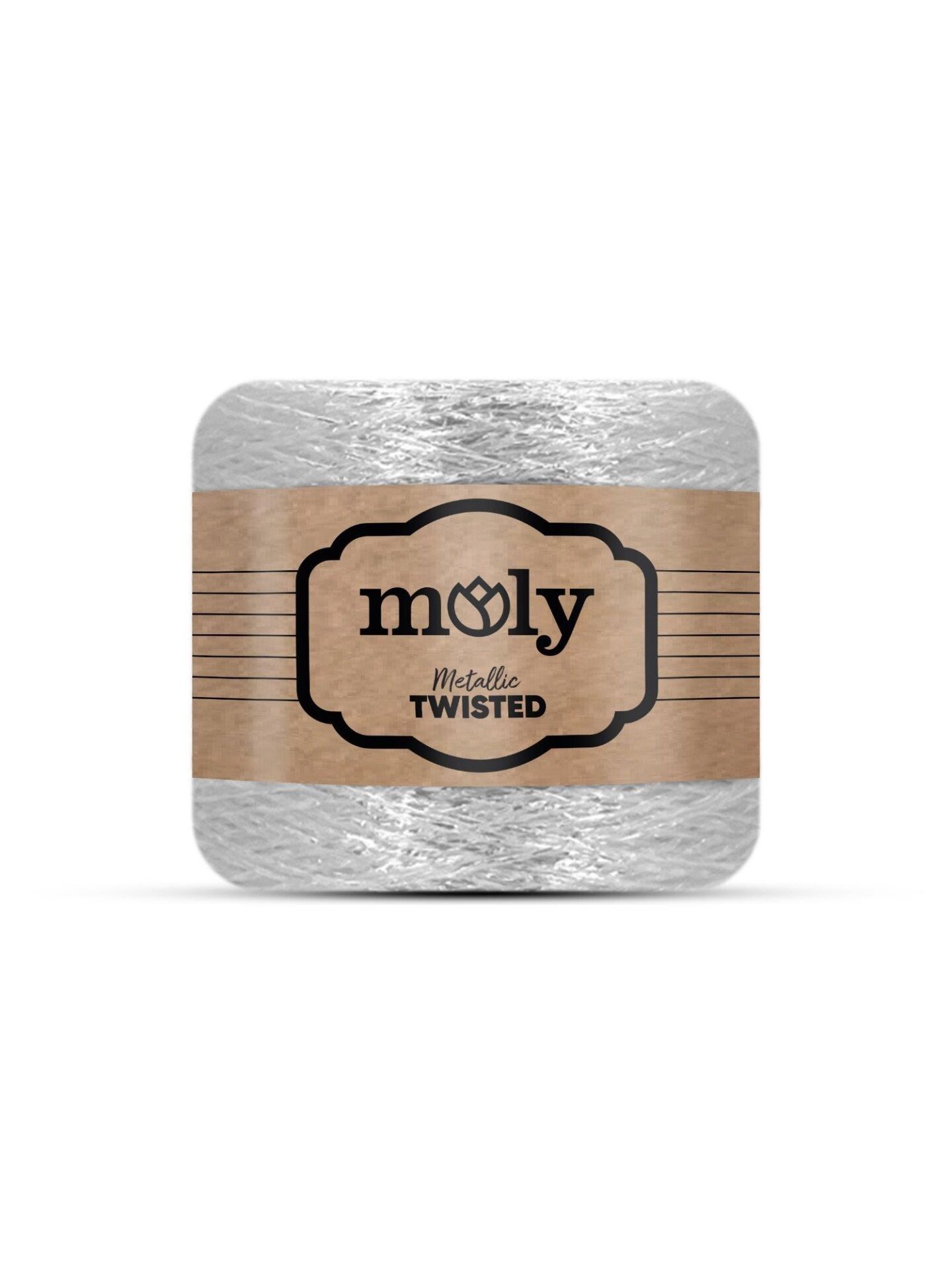 Moly Twisted Metalik Kağıt İp 250 Gr 270 Beyaz