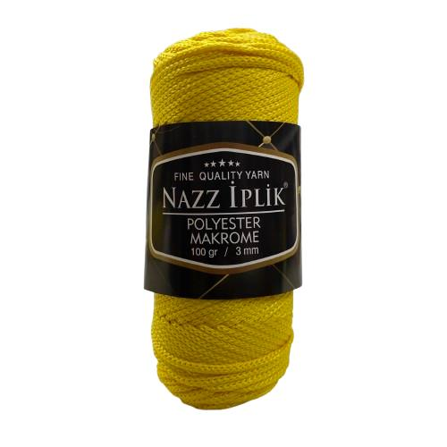 Nazz Polyester Makrome El Örgü İpi 100 gr 33 Koyu Sarı