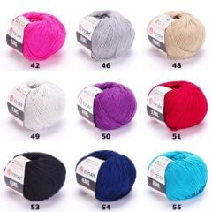 YarnArt Jeans 50gr Pamuk Cotton Amigurumi El Örgü İpi İpliği Yünü 20 Lila