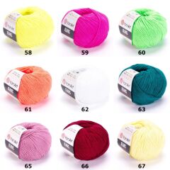 YarnArt Jeans 50gr Pamuk Cotton Amigurumi El Örgü İpi İpliği Yünü 47 Saks Mavi
