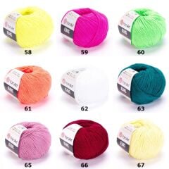YarnArt Jeans 50gr Pamuk Cotton Amigurumi El Örgü İpi İpliği Yünü 67 Limon Sarı