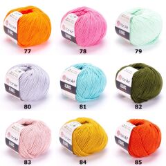 YarnArt Jeans 50gr Pamuk Cotton Amigurumi El Örgü İpi İpliği Yünü 47 Saks Mavi