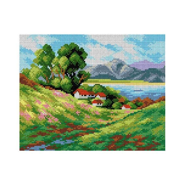 Orchidea Baskılı Goblen Göl Köy 2376 24*30 cm