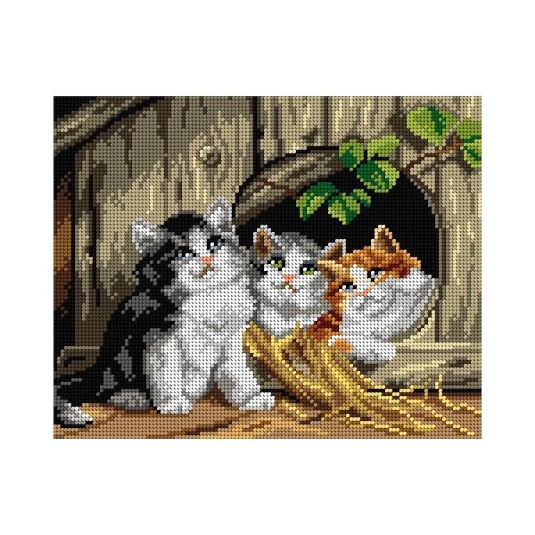 Orchidea Baskılı Goblen Kediler 2885 24*30 cm