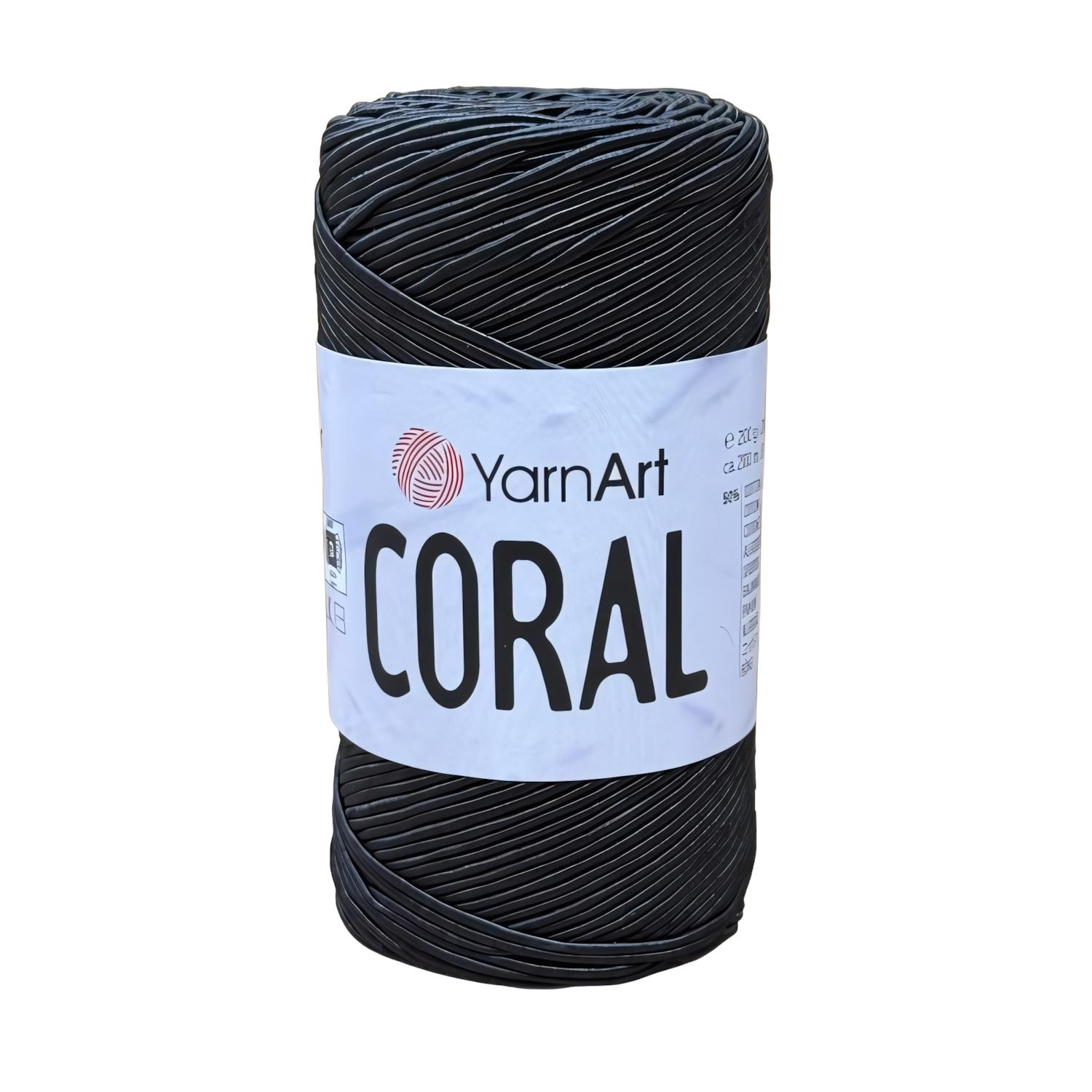 YarnArt Coral Slim Supra Yumuşak ve Parlak Örgü İpi 200 gr 1902 Siyah
