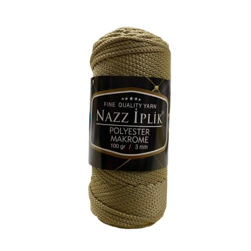 Nazz Polyester Makrome El Örgü İpi 100 gr 50 Kahve Bej