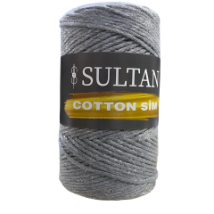 Sultan Pamuk Koton Cotton Sim Makrome İpi 250 gr 2032 Siyah Gold