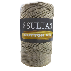 Sultan Pamuk Koton Cotton Sim Makrome İpi 250 gr 531 Acı Kahve Altın Sim