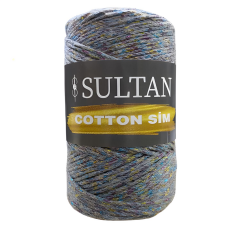 Sultan Pamuk Koton Cotton Sim Makrome İpi 250 gr 531 Acı Kahve Altın Sim