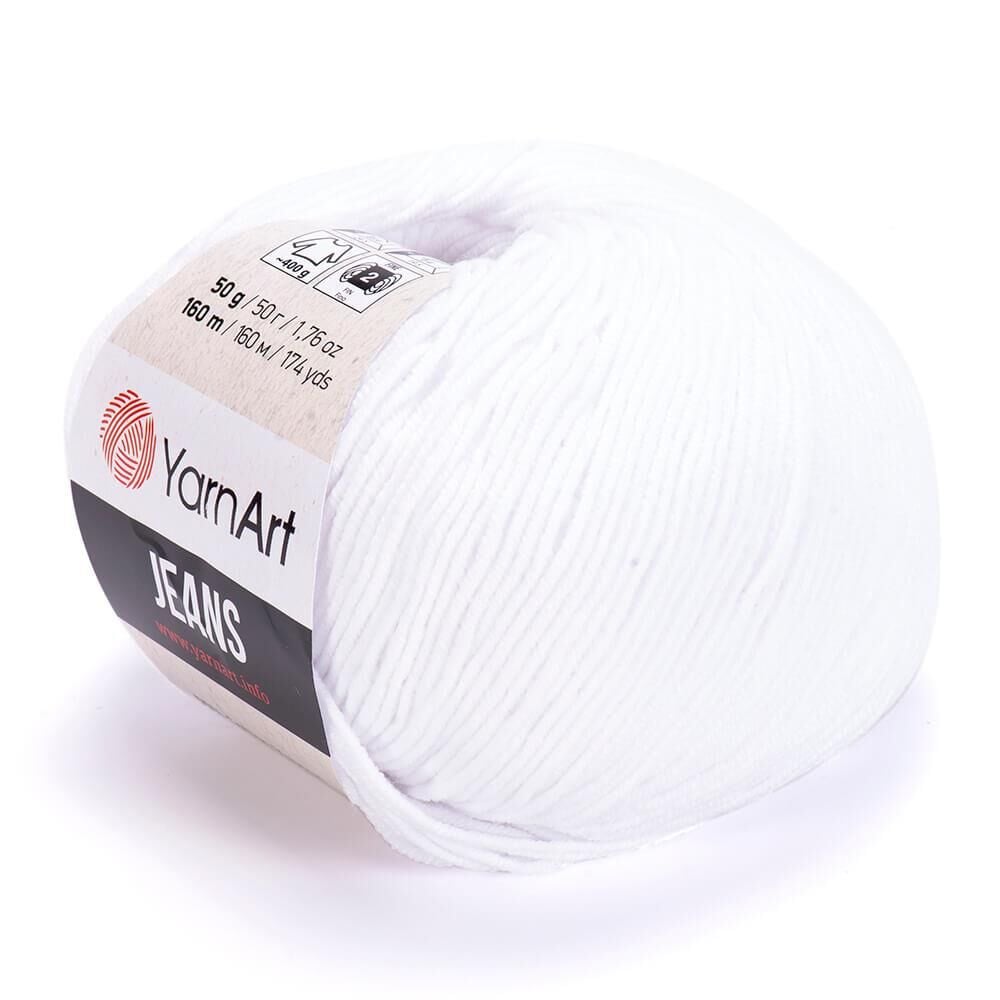 YarnArt Jeans 50gr Pamuk Cotton Amigurumi El Örgü İpi İpliği Yünü 62 Beyaz