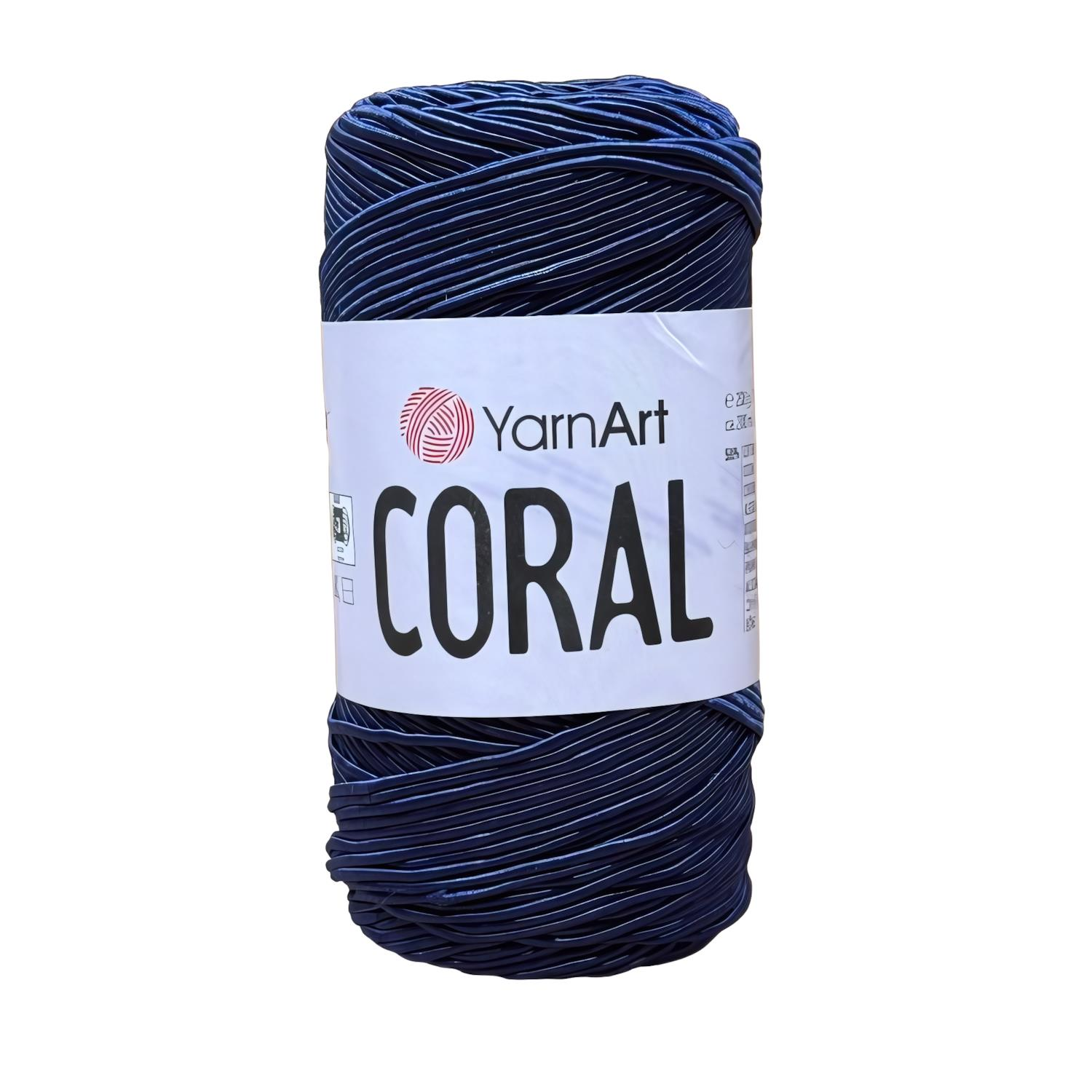 YarnArt Coral Slim Supra Yumuşak ve Parlak Örgü İpi 200 gr 1910 Lacivert