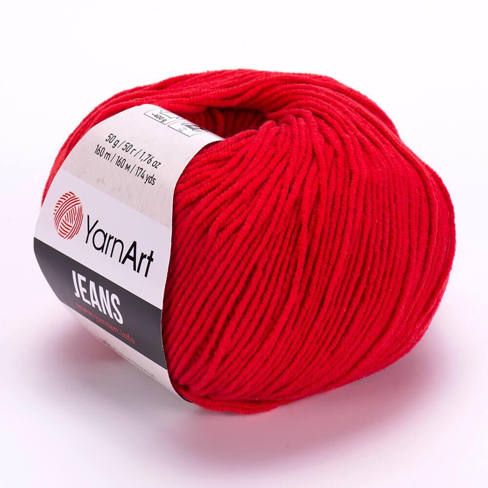 YarnArt Jeans 50gr Pamuk Cotton Amigurumi El Örgü İpi İpliği Yünü 90 Kırmızı