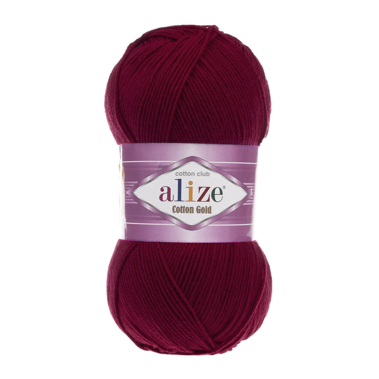 Alize Cotton Gold Pamuk 100gr El Örgü İpi Yünü 57 Bordo